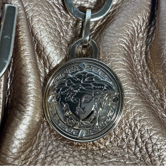 Versace gorgeous Medusa gold leather see pictures please. Price Form - Picture 2 of 14